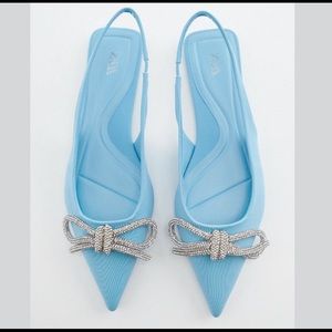 Zara bow sling backs